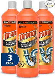 Drano Power Gel Rohrfrei Abflussreiniger 3Er Pack