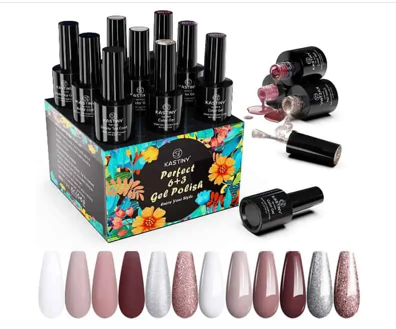 Gel Nagellack, Kastiny 9PCS 7.5 ml UV Nagellack Set ab 6,99 € inkl. Prime-Versand (statt 12,99 €)