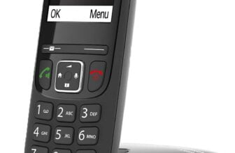 Gigaset AS Schnurloses DECT Telefon (großes und kontrastreiches Display, Freisprechfunktion, Anrufschutz) in schwarz und auch weiß