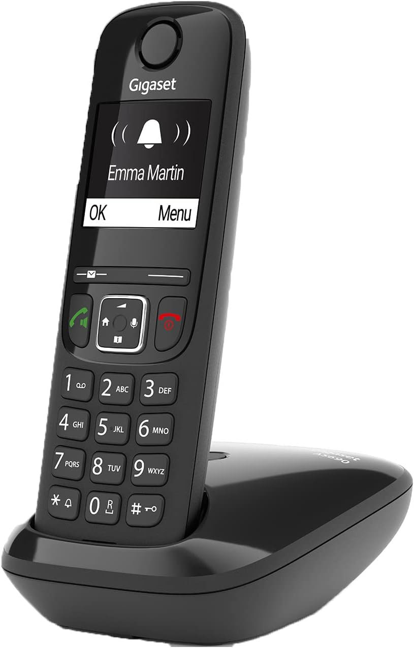 Gigaset As Schnurloses Dect Telefon (Großes Und Kontrastreiches Display, Freisprechfunktion, Anrufschutz) In Schwarz Und Auch Weiß