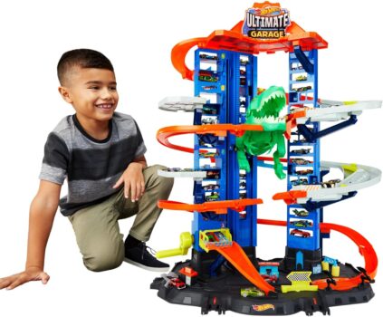 Hot Wheels Megacity Parkgarage mit Robo T Rex Angriff