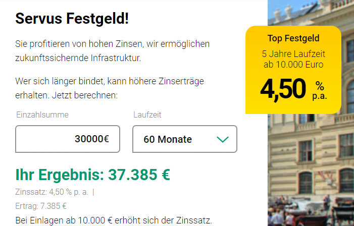 Kommunalkredit Invest Festgeld 💸 bis zu 4,50 %Zinsen p.a.