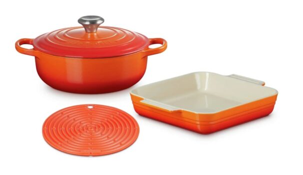 LE CREUSET Starter Set ( tlg.) in Ofenrot