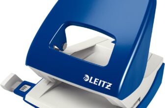 Leitz Locher aus Metall (für Blatt, Anschlagschiene mit Formatangaben, Ergonomisches Design)