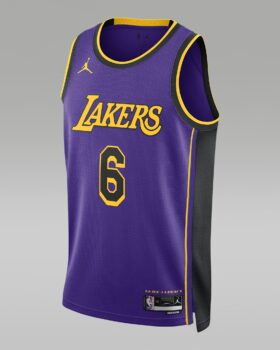 Los Angeles Lakers Statement Edition Jordan Dri FIT NBA Swingman Trikot