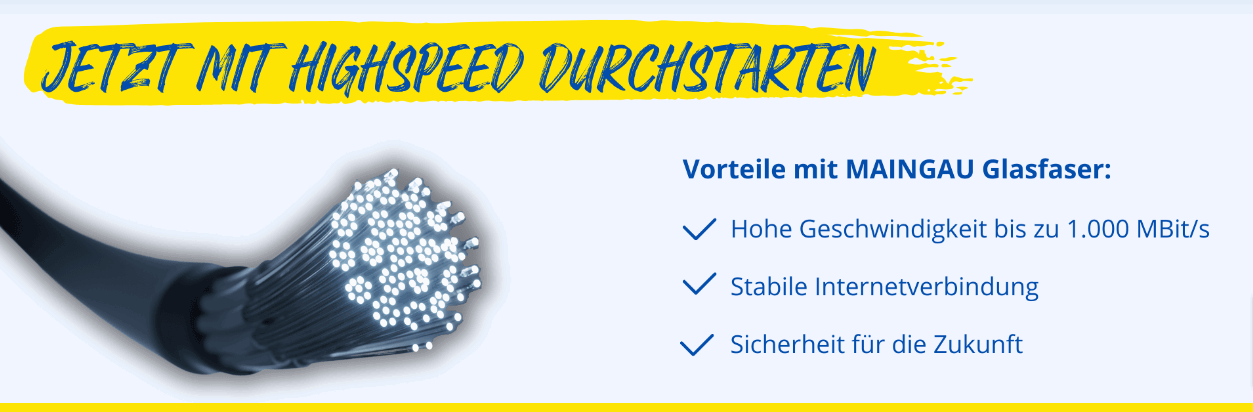 MAINGAU Energie Glasfaser Internet ab effektiv 37,03 € / Monat