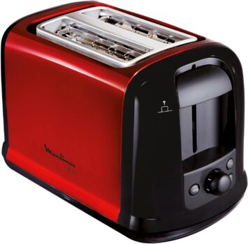 Moulinex LTD Subito Roter Doppelschlitz Toaster ( Watt, Variable Bräunungsstufen)