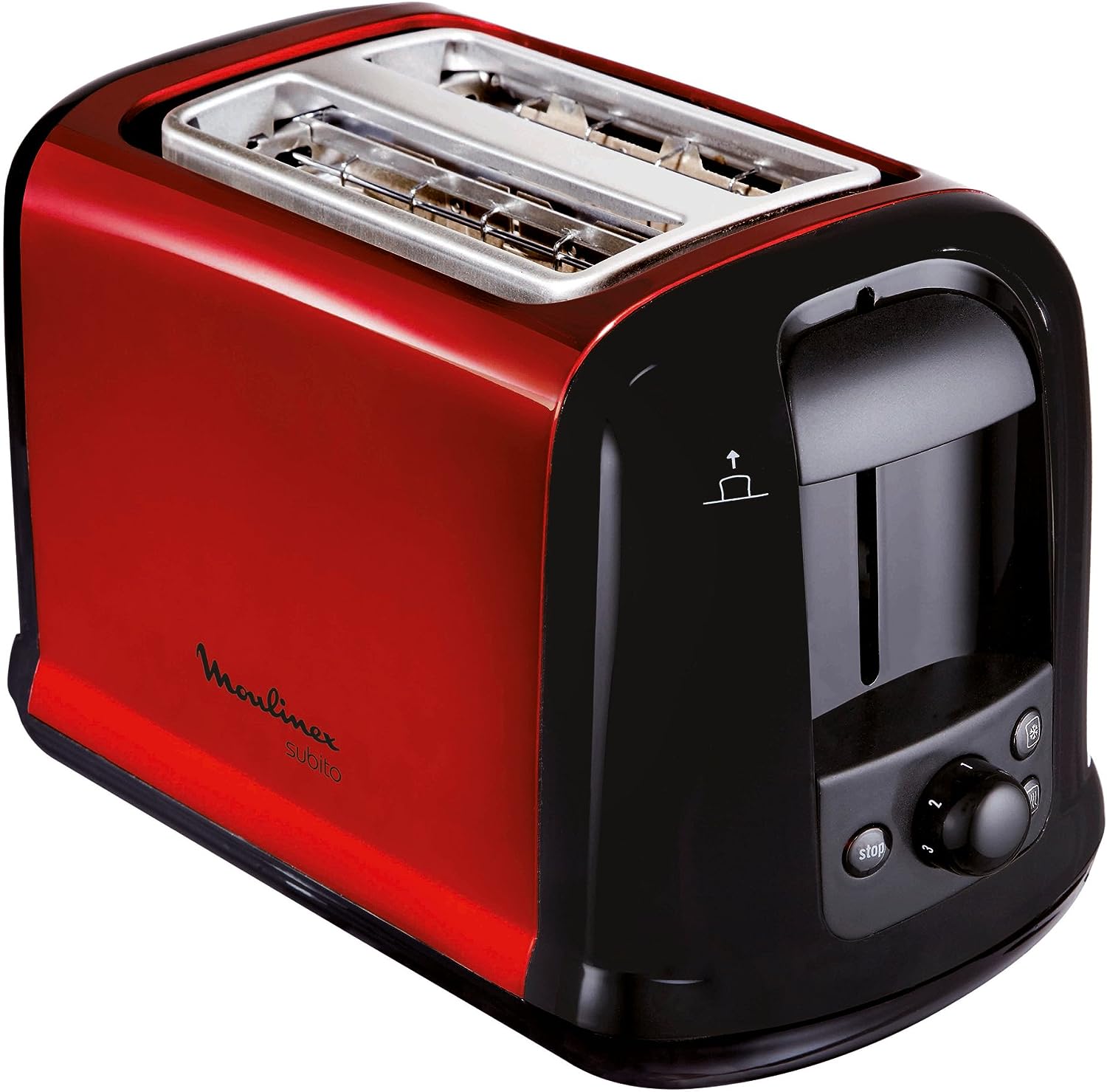 Moulinex Ltd Subito Roter Doppelschlitz Toaster ( Watt, Variable Bräunungsstufen)