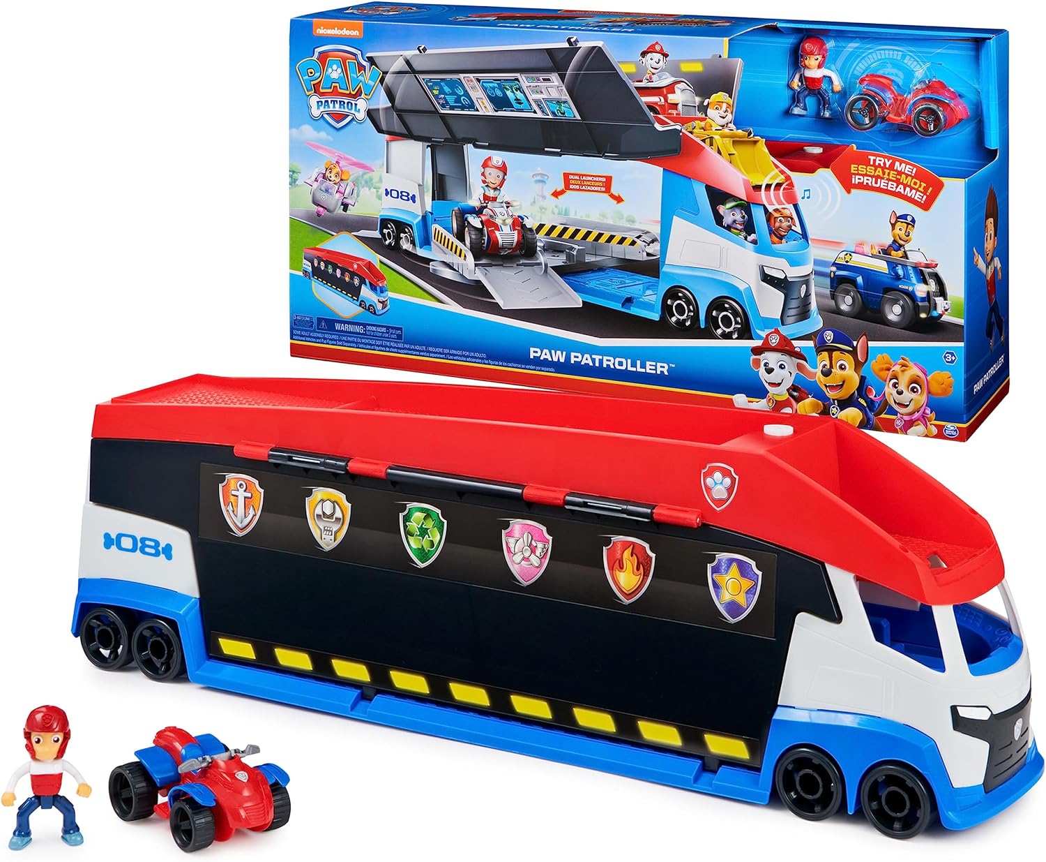 Paw Patrol Bus Paw Patroller . Fahrzeug Mit Licht Und Sound Und Ryder Figur