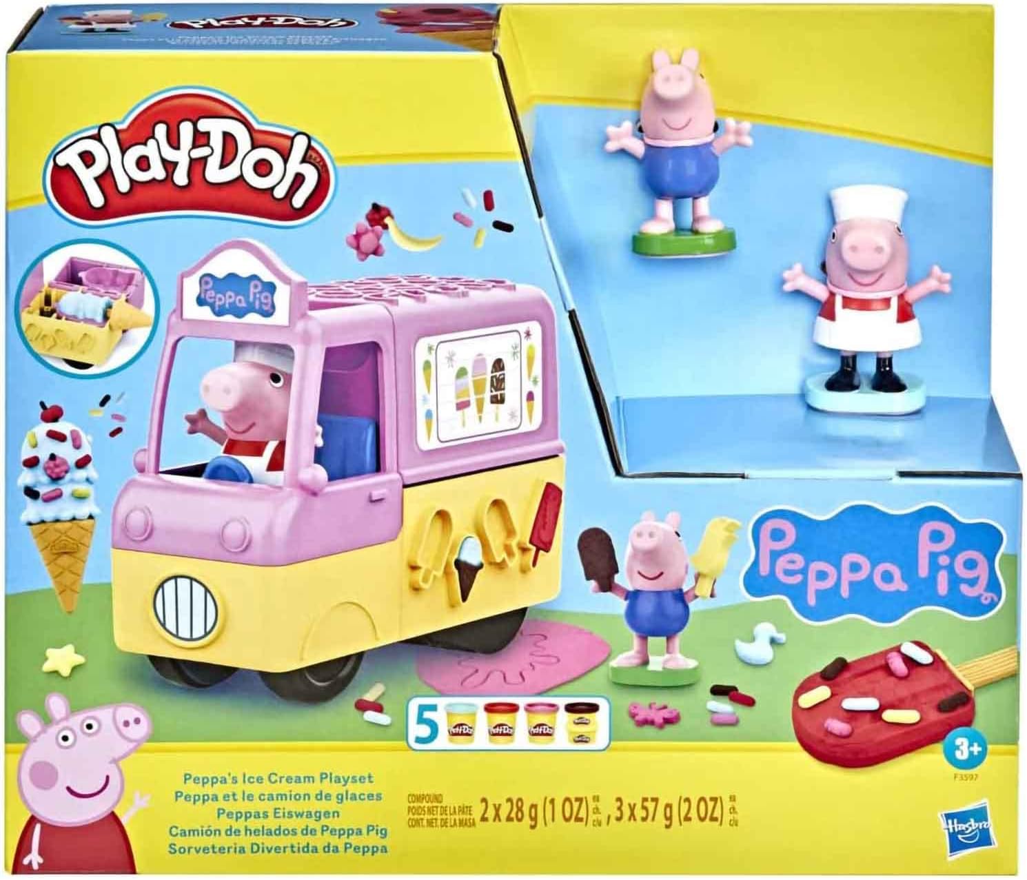 Play Doh Peppas Eiswagen Spielset (Peppa Und Schorsch Figuren Und Dosen, Multicolour)