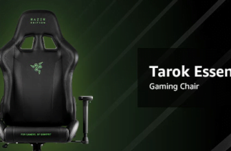 Razer TAROK Essentials Edition Chair by Zen Gamer Lendenkissen Nackenkissen D Armlehnen Schwarz Grün Gaming Stuhl Falsches Leder x x cm B x T x H Amazon de Küche Haushalt Wohnen