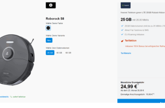 Roborock S Staubroboter + freenet Telekom green LTE GB