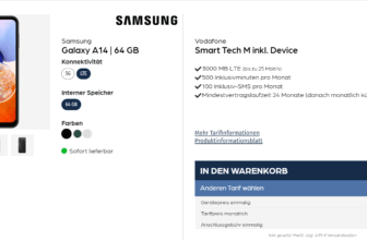 Samsung Galaxy A G + Vodafone Smart Tech M mit GB LTE