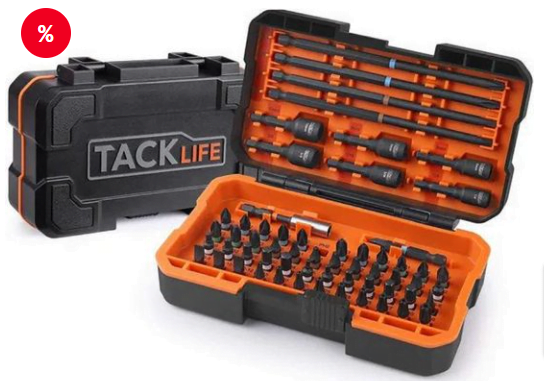 TACKLIFE PSDB1B 60-teiliger Schraubendreher-Bit-Satz  für 8,89 € inkl. Versand