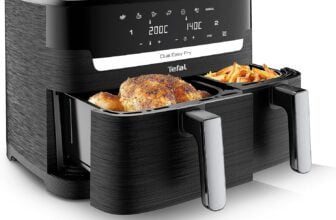 Tefal EY Dual Easy Fry Doppelkammer Heißluftfritteuse (, , Liter Fassungsvermögen)