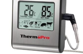 ThermoPro TP Digitales Bratenthermometer (Thermometer mit Timer für BBQ, Grill, Smoker)