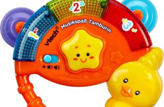 VTech Baby Musikspaß Tamburin Elektronisches Spielzeug mit Musik und Geräuscheffekten – Für Kinder von Monaten