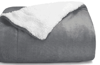 WAVVE Kuscheldecke Flauschig Decke Grau Warme Sherpa Decke x cm