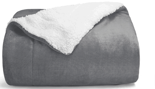 WAVVE Kuscheldecke Flauschig Decke Grau Warme Sherpa Decke x cm