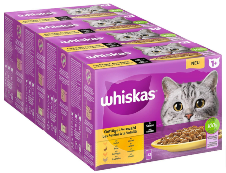 Whiskas Katzenfutter Geflügel Auswahl in Sauce