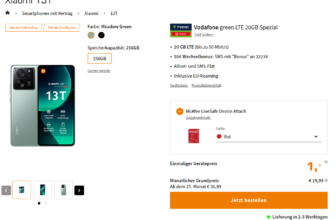 Xiaomi 13T + freenet Vodafone green LTE 20GB