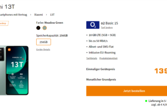 Xiaomi 13T + o2 Basic 15 10 GB LTE