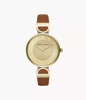 Armani Exchange Damen Uhr in Leder AX5324 für 44,40 € inkl. Versand (statt 74 €)