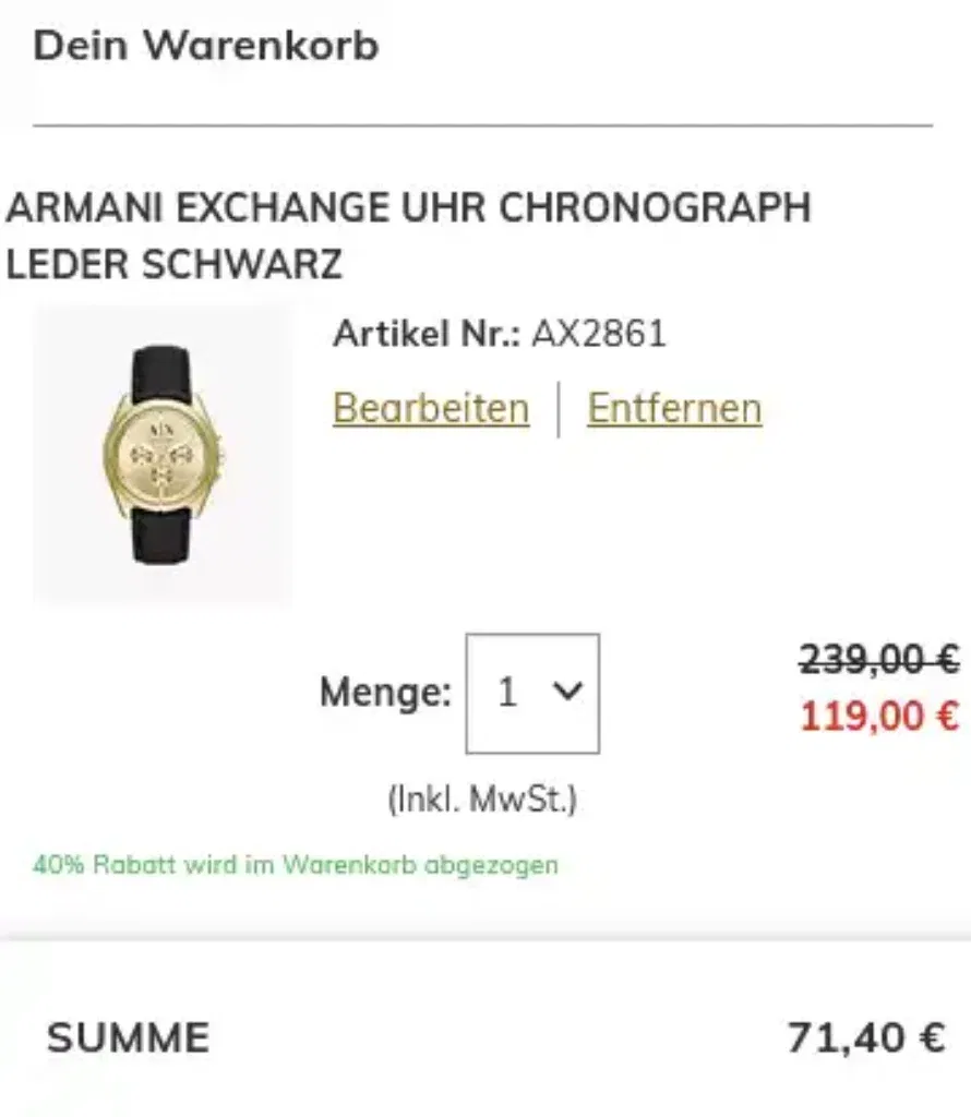 Armani Exchange Herren Uhr