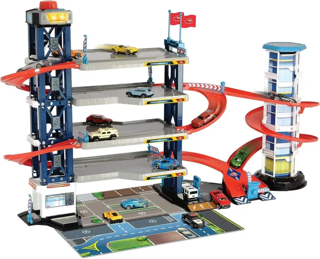 Dickie Toys Parkgarage Spielzeugset Mit 2 Autos Und 1 Hubschrauber Für 29,99 € Inkl. Versand (Statt 44,90 €)