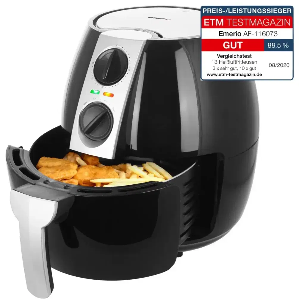 Emerio Heißluftfritteuse, Airfryer, Smart Fryer, Frittieren Ohne Öl (4,5L) Für 42,94 € Inkl. Versand (Statt 62,95 €)