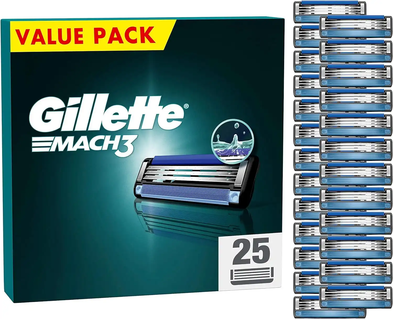 25 Gillette Mach3 Rasierklingen ab 32,29€ (1,29€ pro Klinge) inkl. Prime-Versand