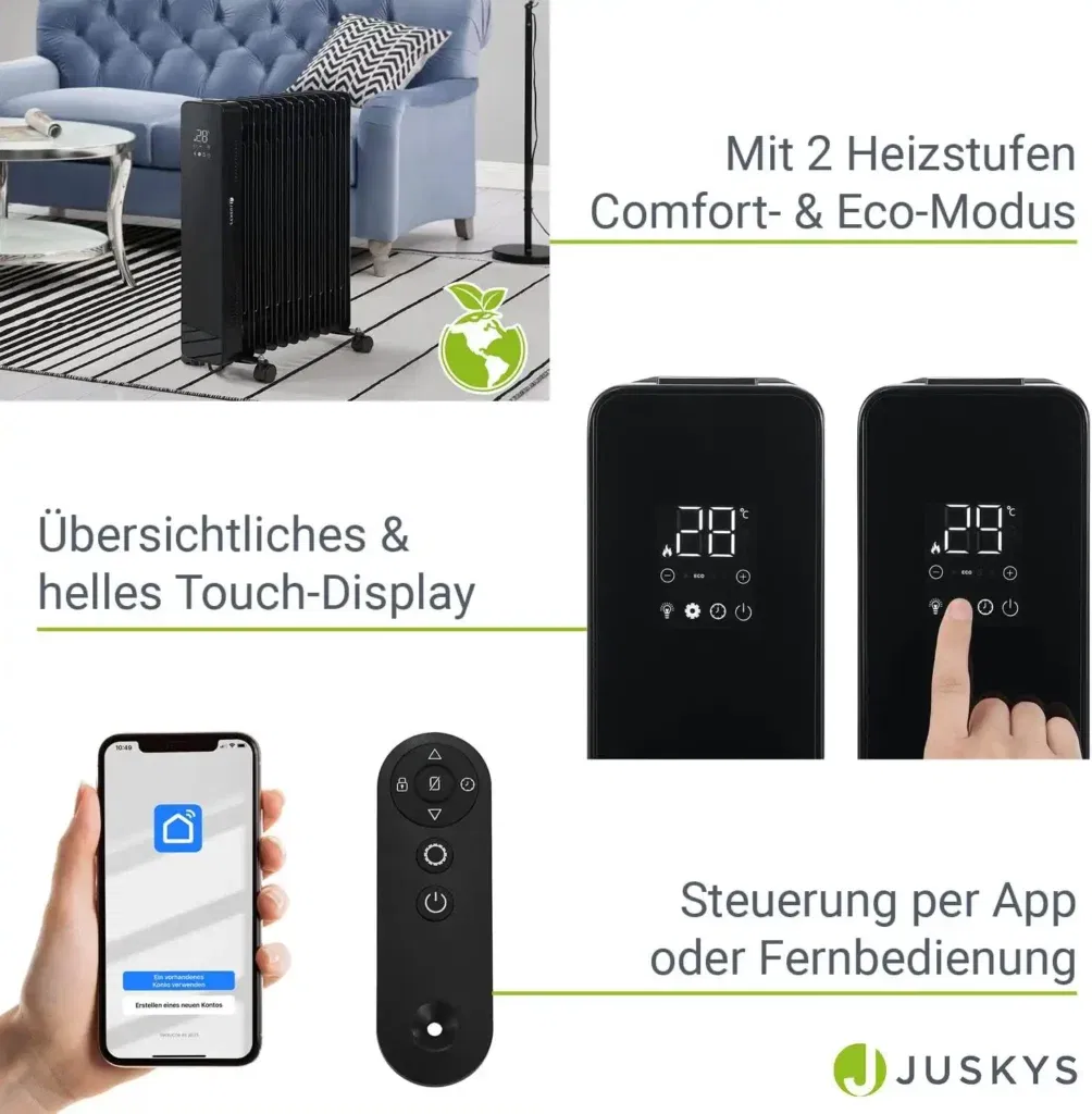 Juskys Oelradiator Elektroheizung