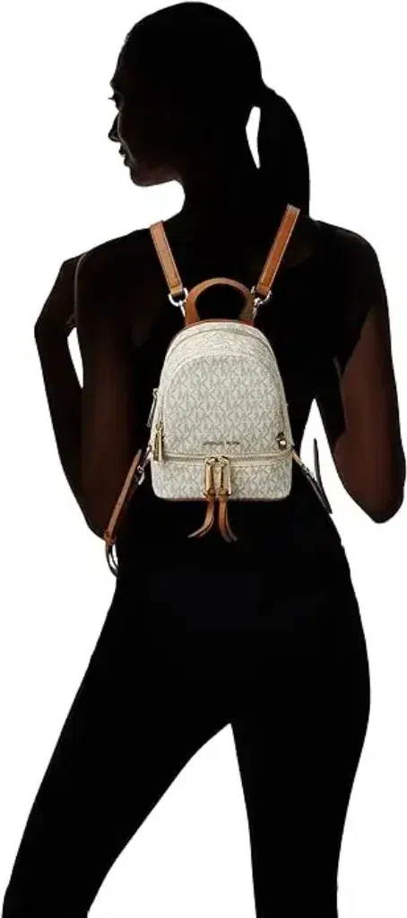 Michael Kors Rhea Zip Extra Small Messenger Backpack Vanilla