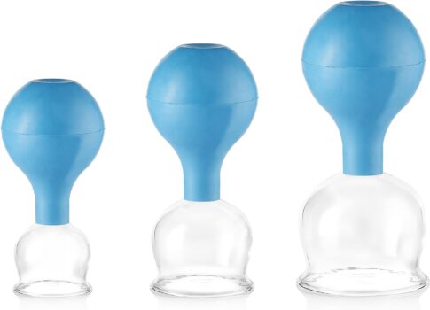 pulox Schröpfglas aus Echtglas er Set (inkl. Saugball mm, mm & mm)