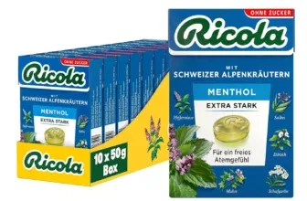 Ricola Extra EXTRA STARK, 10 Böxli original Schweizer Husten-Bonbons für 13,19 € inkl. Prime-Versand (statt 16,50 €)