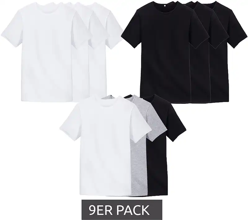 9er Pack watson´s Herren Basic T-Shirt (3,30€ pro Shirt) für 29,67 € inkl. Versand statt 44,97 €