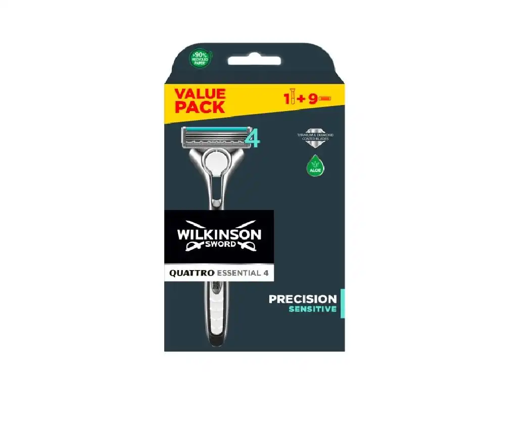 Wilkinson Sword Quattro Titanium Rasierer mit 9 Rasierklingen ab 8,49 € inkl. Prime-Versand statt ab 15,95 €