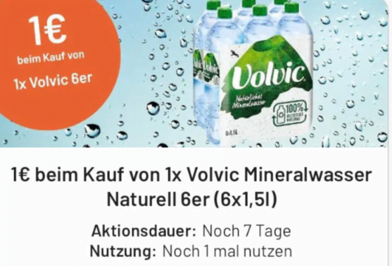 6×1,5 L Volvic für 1,95€ [smhaggle + Aldi Nord]
