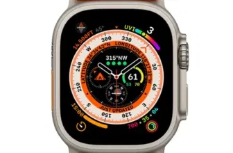 Apple Watch Ultra GPS + Cellular mm mit Nylon Armband Medium in Orange Nylon Armband Medium