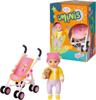 BABY born Minis Minipuppe mit Buggy