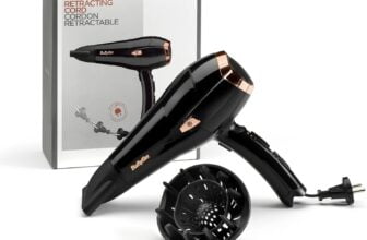 BaByliss DE Cord Keeper Haartrockner in schwarz rosegold