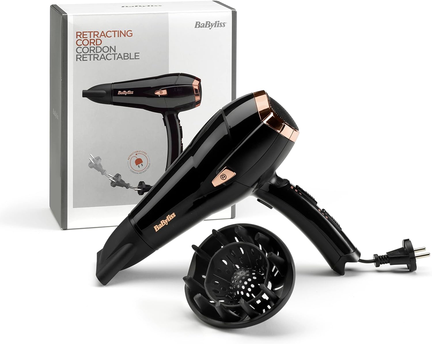 Babyliss De Cord Keeper Haartrockner In Schwarz Rosegold