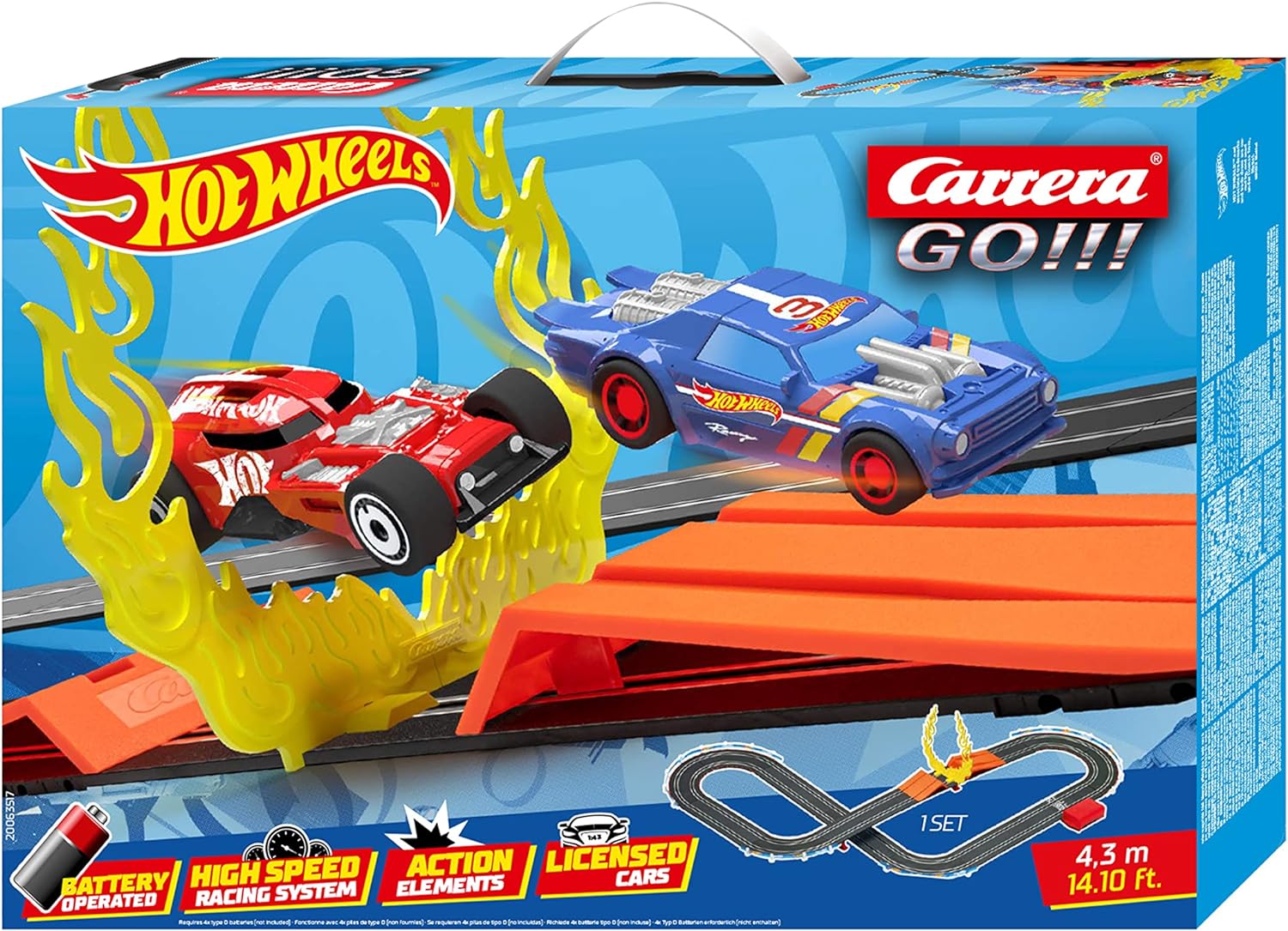 Carrera Go!!! Hot Wheels Rennbahn Set Mit Duell Night Shifter &Amp; Hw Concept