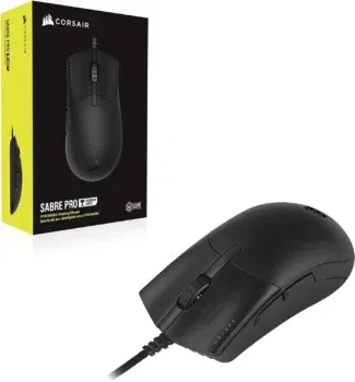 Corsair SABRE PRO CHAMPION SERIES Gaming-Maus (Ultraleicht 69g, Flexibles Paracord-Kabel, Verzögerungsfreie CORSAIR QUICKSTRIKE-Tasten)