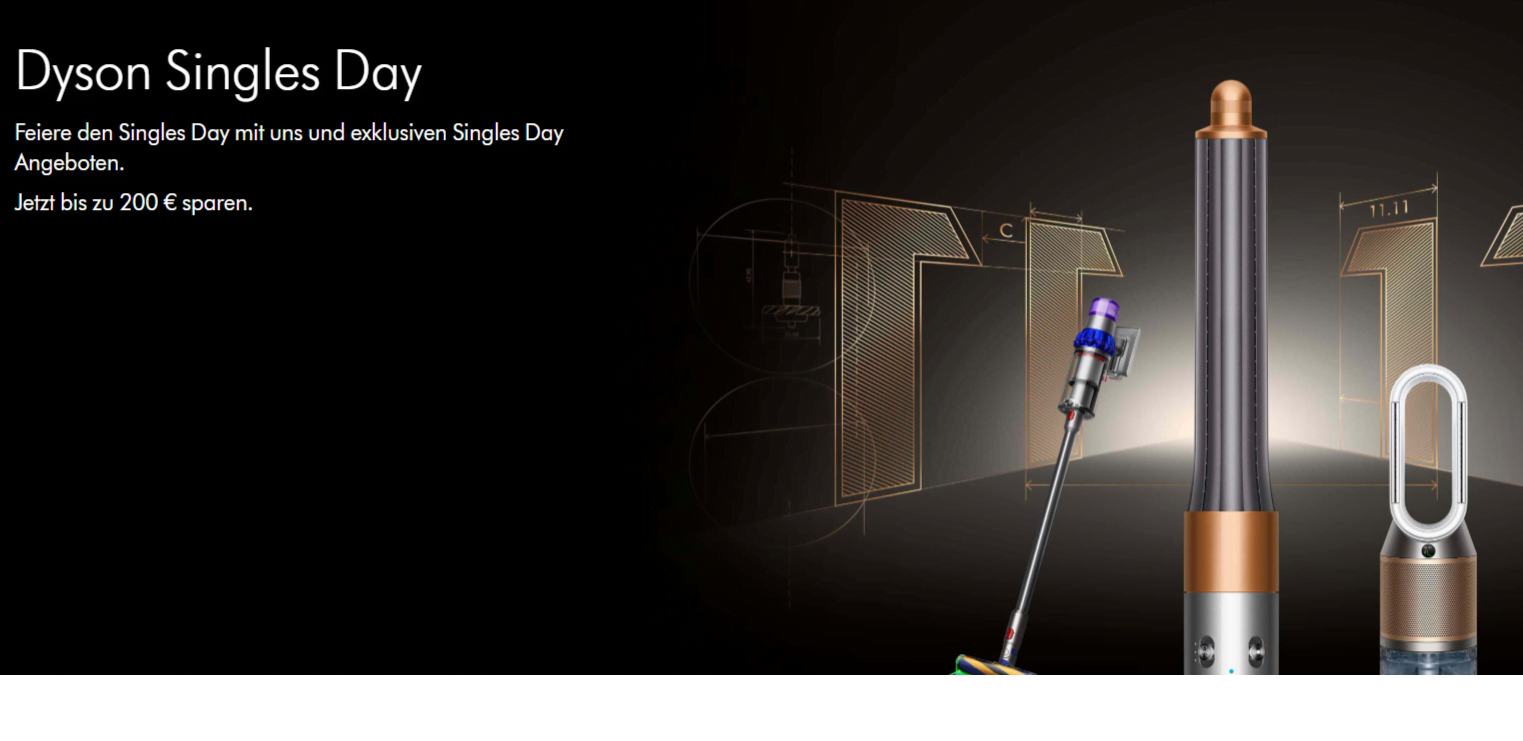 Dyson Singles Day: Bis zu 200 € sparen auf viele Deals