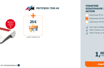 FRITZ!Box AX + Vodafone Giga Zuhause DSL