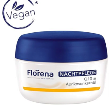 Florena Nachtpflege Q Aprikosenkernöl Gesichtscreme gegen Falten mit Vitamin E Nachtcreme fürs Gesicht für frischere Ausstrahlung feuchtigkeitsspendende Nachtpflege ml Amazon de Kosmetik