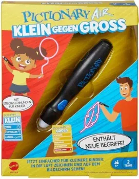 Gesellschaftsspiele Mattel Games Pictionary Air klein gegen GROSS