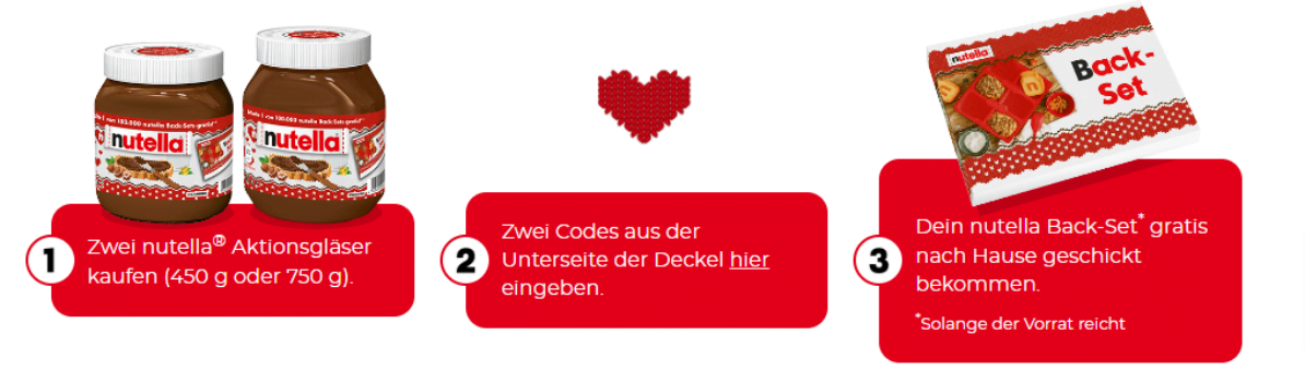 Ideal zur Weihnachtszeit ein nutella Back Set gratis nach Hause geschickt bekommen nutella® Deutschland Official Website