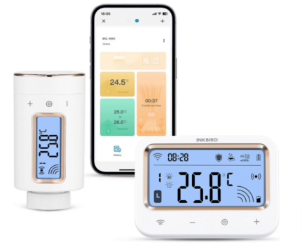 Inkbird IRC RW WLAN Heizkörperthermostat mit Gateway App Steuerung umkehrbarem